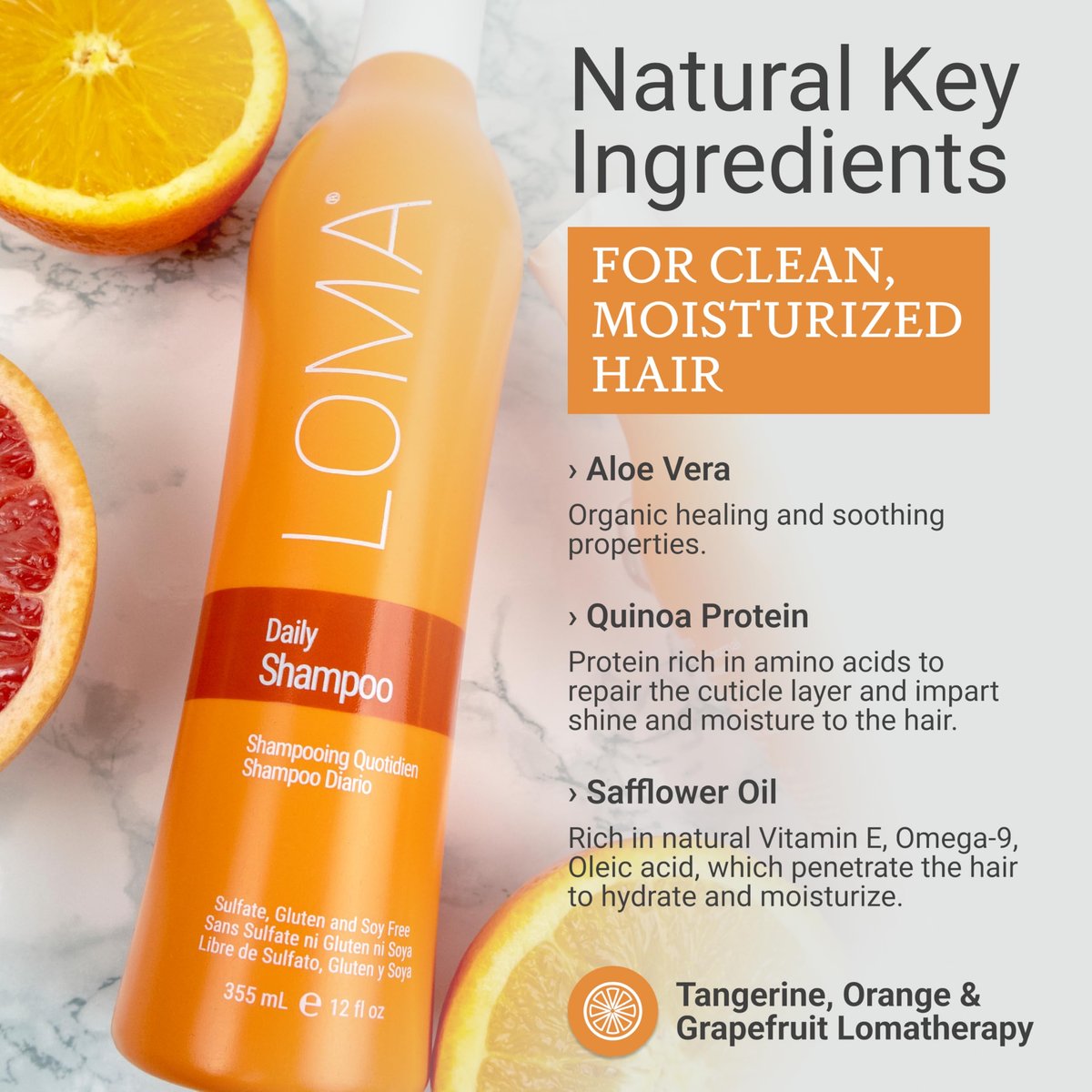 LOMA Daily Shampoo – Gentle Cleansing for All Hair Types (Liter) Avelisse