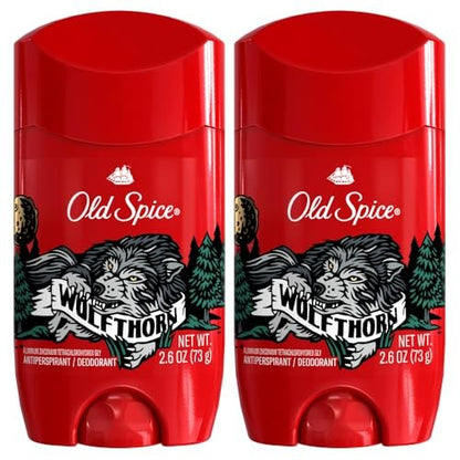 Old Spice Wild Collection Invisible Solid Antiperspirant Deodorant, Wolfthorn, 2.6 oz (Pack of 2) Avelisse
