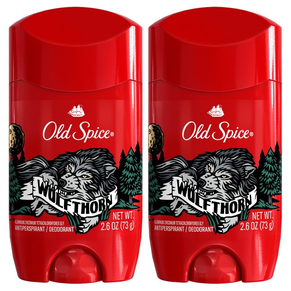 Old Spice Wild Collection Invisible Solid Antiperspirant Deodorant, Wolfthorn, 2.6 oz (Pack of 2) Avelisse