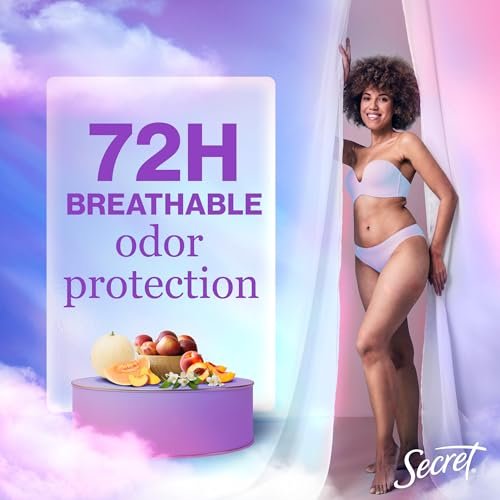 Secret Fresh Antiperspirant Deodorant for Women, 72hr Breathable Sweat & Odor Protection, Instant Freshness & Gentle, PH Balancing Minerals, Invisible Solid, Sweet Nectarine Scent, 2.6 oz - görsel 6