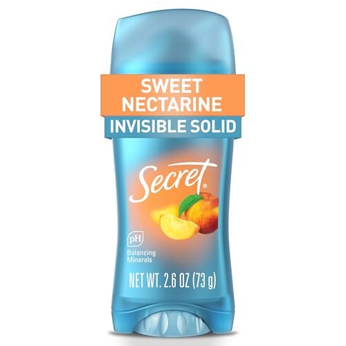 Secret Fresh Antiperspirant Deodorant for Women, 72hr Breathable Sweat & Odor Protection, Instant Freshness & Gentle, PH Balancing Minerals, Invisible Solid, Sweet Nectarine Scent, 2.6 oz - görsel 2