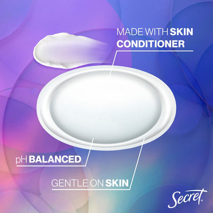 Secret Fresh Antiperspirant Deodorant for Women, 72hr Breathable Sweat & Odor Protection, Instant Freshness & Gentle, PH Balancing Minerals, Invisible Solid, Sweet Nectarine Scent, 2.6 oz