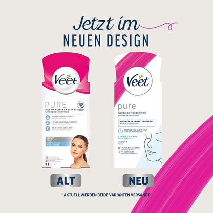 Veet Face Ready to Use Wax Strips for Sensitive Skin – 20 Count Avelisse