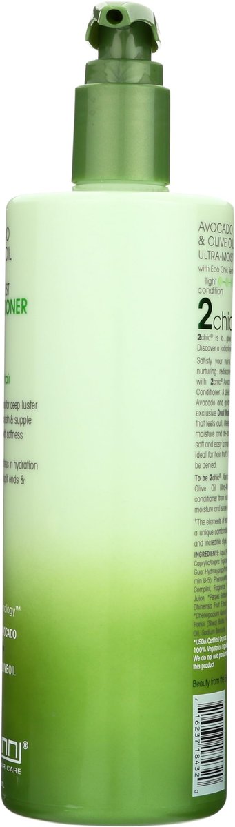 GIOVANNI 2chic Ultra-Moist Conditioner - Avocado & Olive Oil, Creamy Hydration Formula, Enriched with Aloe Vera, Shea Butter, Botanical Extracts, No Parabens, Color Safe - 24 oz - görsel 11