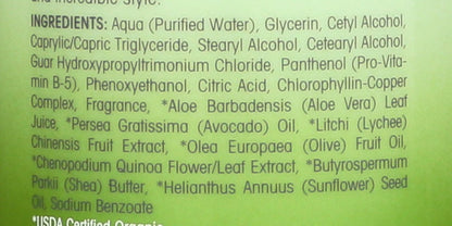 GIOVANNI 2chic Ultra-Moist Conditioner - Avocado & Olive Oil, Creamy Hydration Formula, Enriched with Aloe Vera, Shea Butter, Botanical Extracts, No Parabens, Color Safe - 24 oz