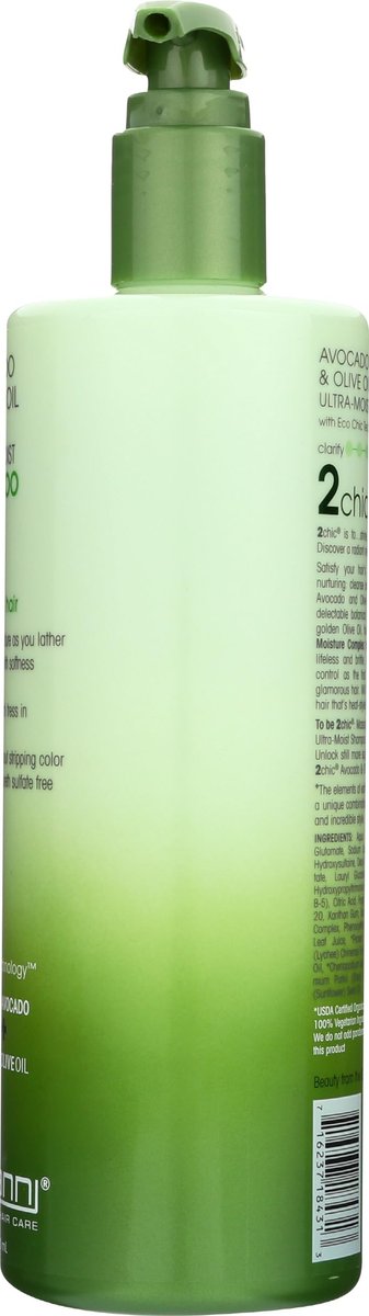 Giovanni 2chic Ultra-Moist Shampoo – Avocado & Olive Oil, 24 oz – Hydrating, Color-Safe, Paraben-Free - görsel 12
