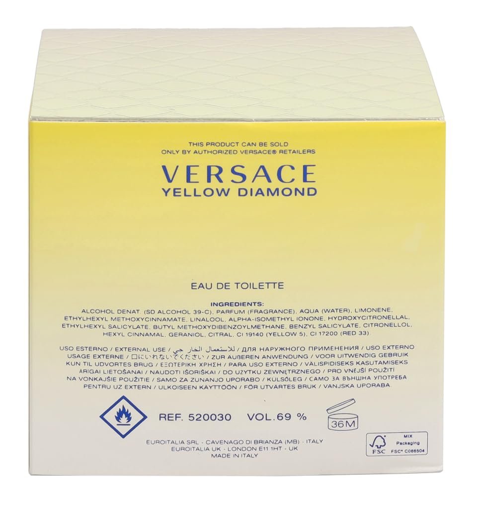 Versace Yellow Diamond Eau De Toilette Spray 50ml/1.7oz - görsel 8