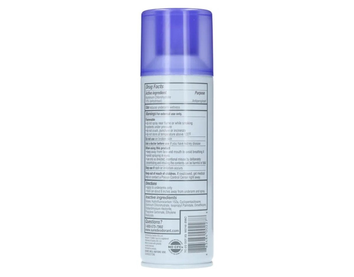 Sure Unscented Aerosol Antiperspirant and Deodorant - 24 Hour Protection for Men and Women - Fast Drying Spray - Pack of 6 Avelisse