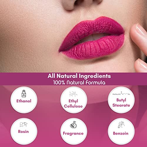 Lip Elegance Lipstick Sealer – Long Lasting Lipstick Sealer with Brush Applicator – Waterproof, Smudge Proof, Oilproof – All Day Liplock Effect 0.17 Fl Oz - görsel 6