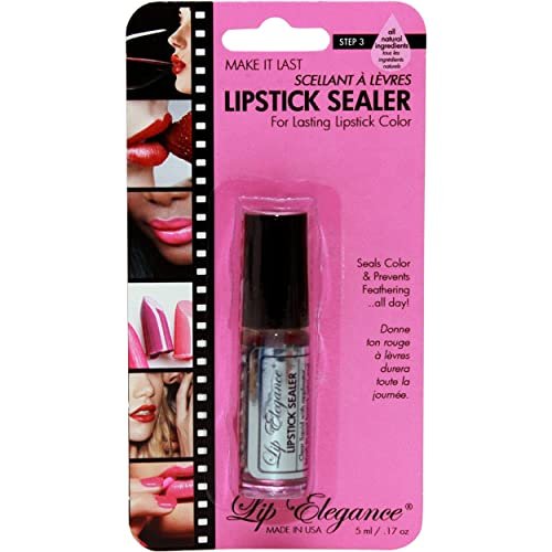 Lip Elegance Lipstick Sealer – Long Lasting Lipstick Sealer with Brush Applicator – Waterproof, Smudge Proof, Oilproof – All Day Liplock Effect 0.17 Fl Oz - görsel 2