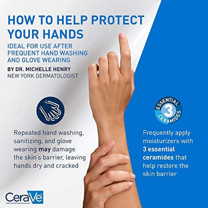 CeraVe Therapeutic Hand Cream – Fragrance Free Moisturizer for Dry, Cracked Hands with Hyaluronic Acid & Niacinamide, 3 oz Avelisse