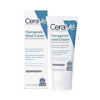 CeraVe Therapeutic Hand Cream – Fragrance Free Moisturizer for Dry, Cracked Hands with Hyaluronic Acid & Niacinamide, 3 oz Avelisse