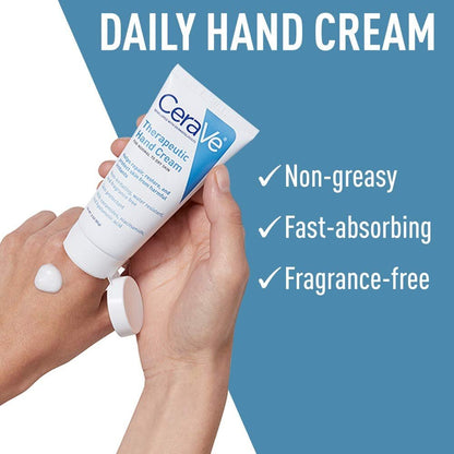 CeraVe Therapeutic Hand Cream – Fragrance Free Moisturizer for Dry, Cracked Hands with Hyaluronic Acid & Niacinamide, 3 oz Avelisse