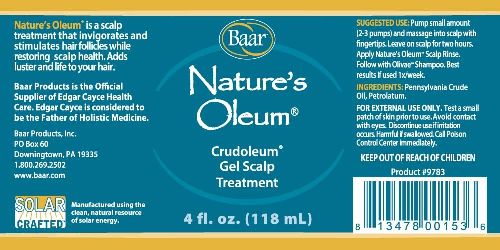 Nature's Oleum Crude Oil Scalp Treatment Gel - 4 oz - Baar - görsel 4