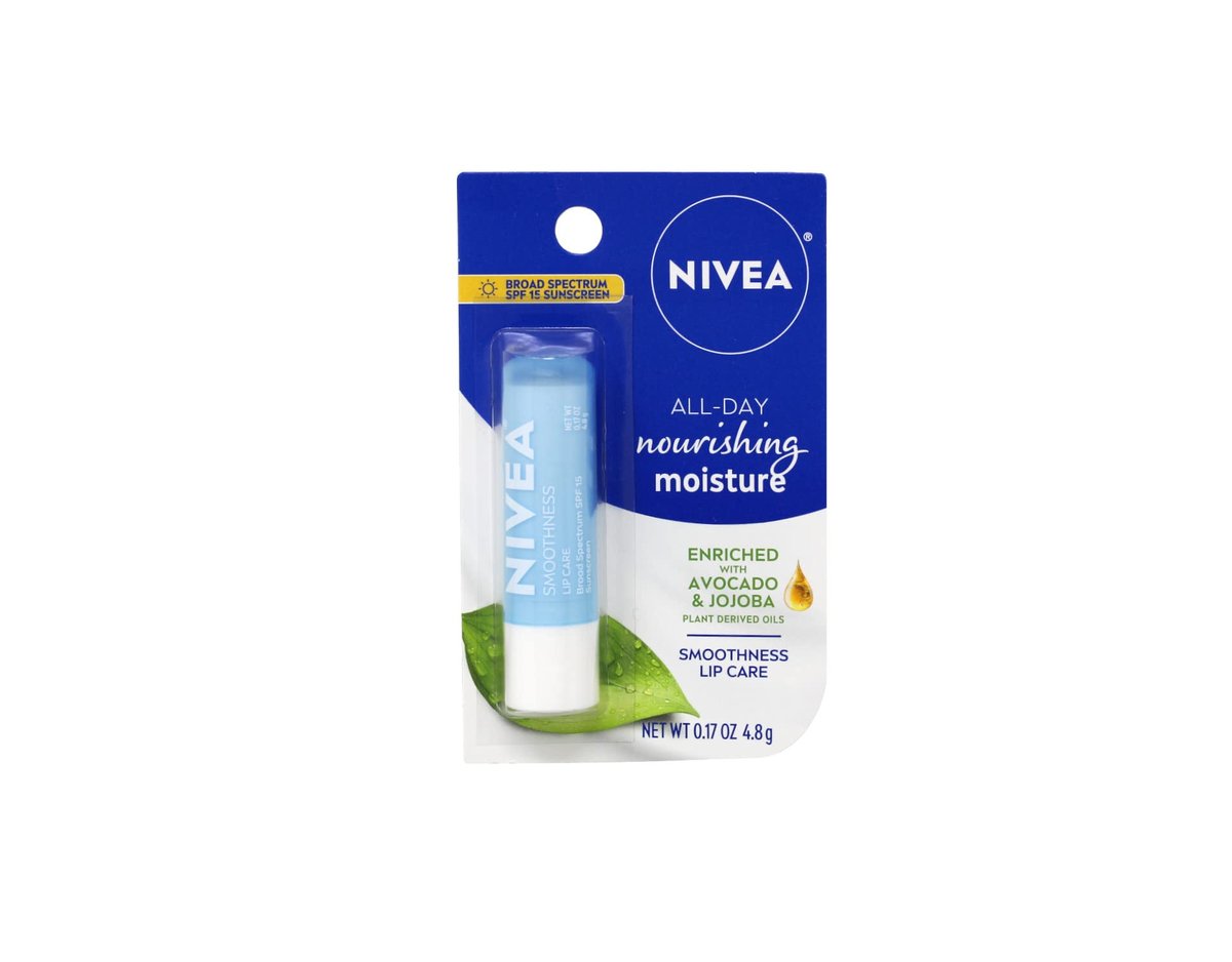 NIVEA Smoothness Lip Care SPF 15, 0.17 oz (Pack of 3) – Moisturizing Lip Balm with Sun Protection - görsel 4