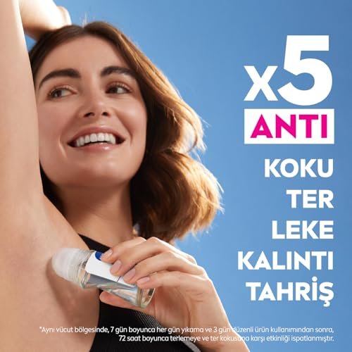 NIVEA Invisible for Black & White Clear Roll-On Anti-Perspirant Deodorant, 50 ml (Pack of 3) Avelisse