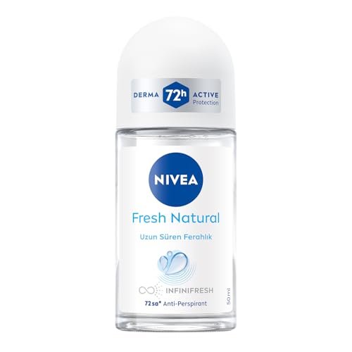 Nivea Fresh Natural Roll-On Deodorant for Women, 1.69 Fl Oz (50ml) - Pack of 3 Avelisse