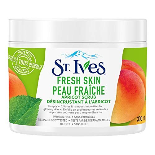 St. Ives Fresh Skin Facial Scrub – 300ml (10.14 Fl Oz) Gentle Exfoliating Face Scrub Avelisse