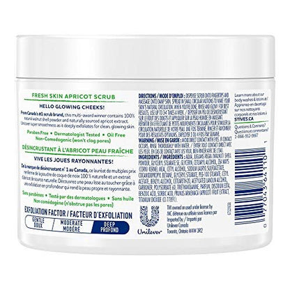 St. Ives Fresh Skin Facial Scrub – 300ml (10.14 Fl Oz) Gentle Exfoliating Face Scrub Avelisse