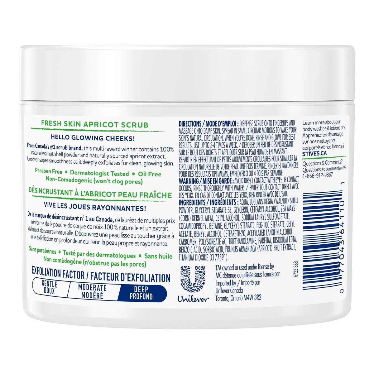St. Ives Fresh Skin Facial Scrub – 300ml (10.14 Fl Oz) Gentle Exfoliating Face Scrub Avelisse