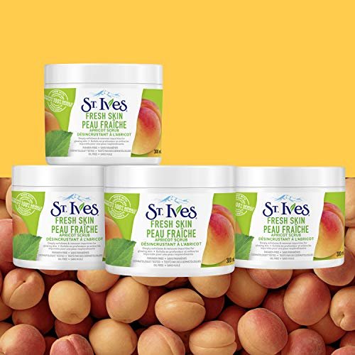 St. Ives Fresh Skin Facial Scrub – 300ml (10.14 Fl Oz) Gentle Exfoliating Face Scrub Avelisse