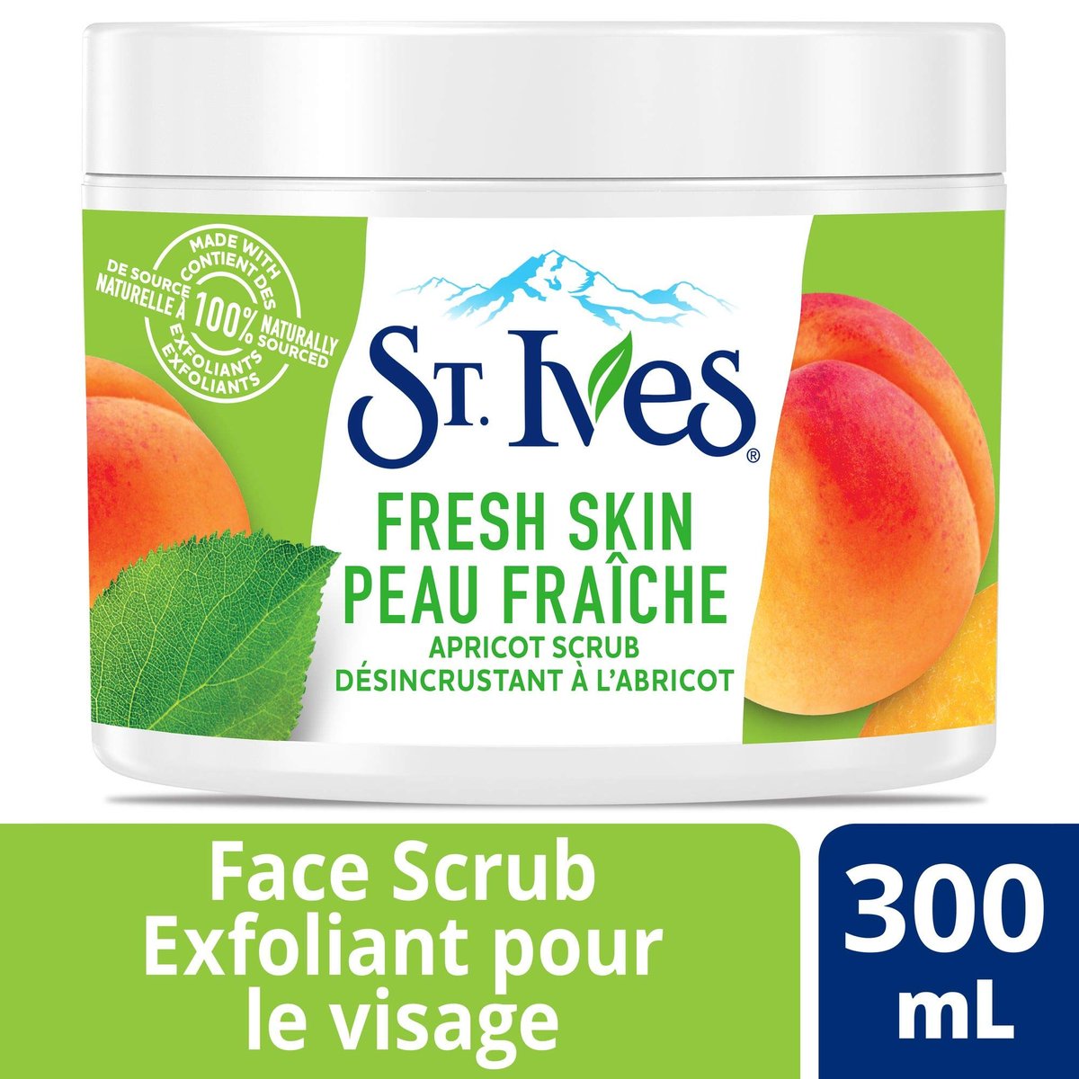 St. Ives Fresh Skin Facial Scrub – 300ml (10.14 Fl Oz) Gentle Exfoliating Face Scrub Avelisse