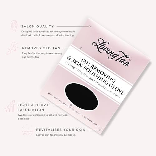 Loving Tan Reusable Self Tanner Removing & Skin Polishing Glove - Exfoliating with Light & Heavy Options, Washable & Durable Design, Suited for All Skin Types Avelisse
