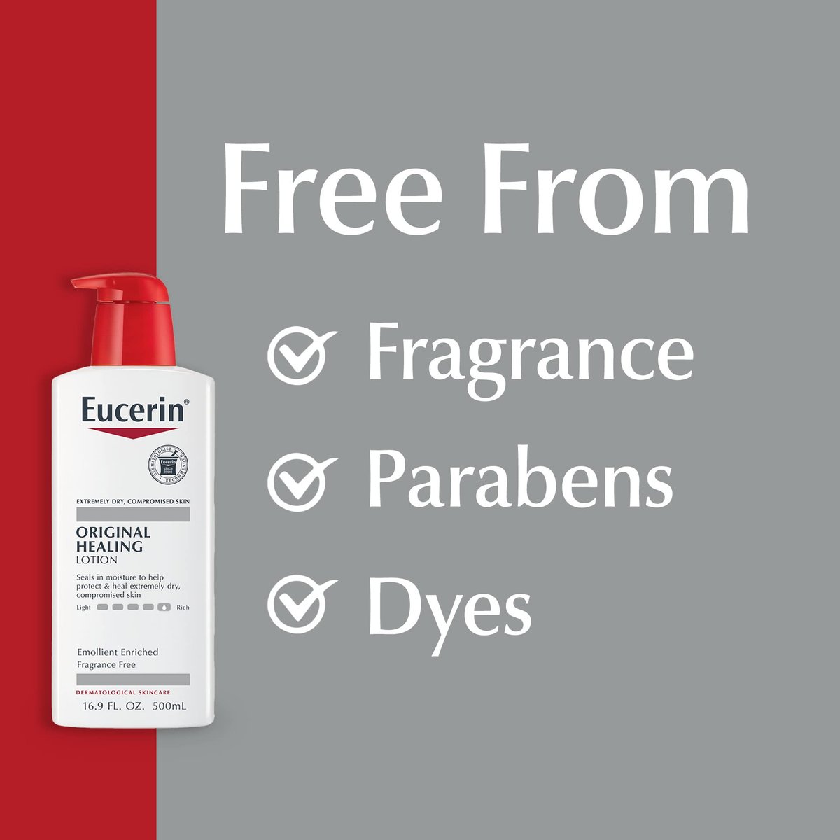 Eucerin Original Healing Rich Body Lotion for Extremely Dry, Compromised Skin, Emollient Enriched Body Moisturizer, 16.9 Fl Oz - görsel 14