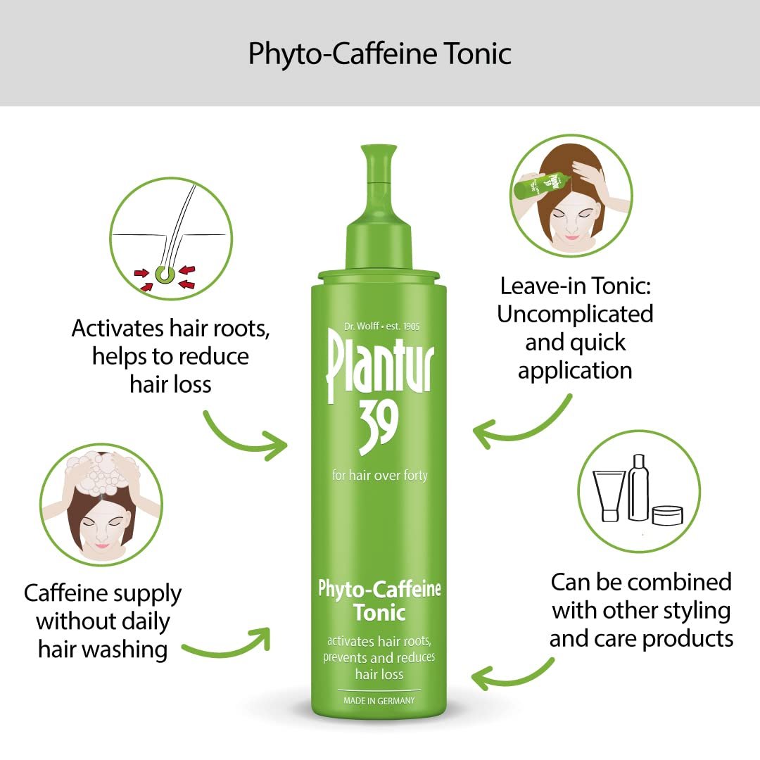 Plantur 39 Phyto Caffeine Tonic Concentrate for Women's Thinning Hair - Topical Scalp Solution Promotes Natural Hair Growth, 6.76 oz Avelisse