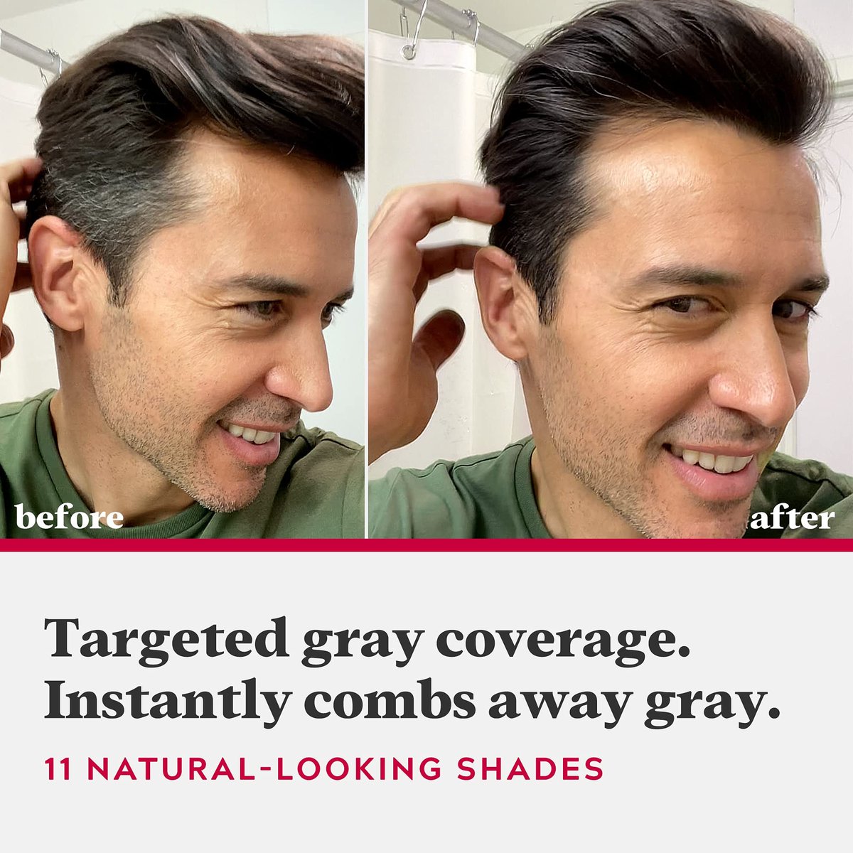 Just For Men Easy Comb-In Color - Darkest Brown A-50, Permanent Gray Hair Coloring for Men with Comb Applicator, No Mix Required - görsel 3