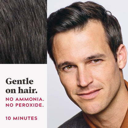 Just For Men Easy Comb-In Color - Darkest Brown A-50, Permanent Gray Hair Coloring for Men with Comb Applicator, No Mix Required