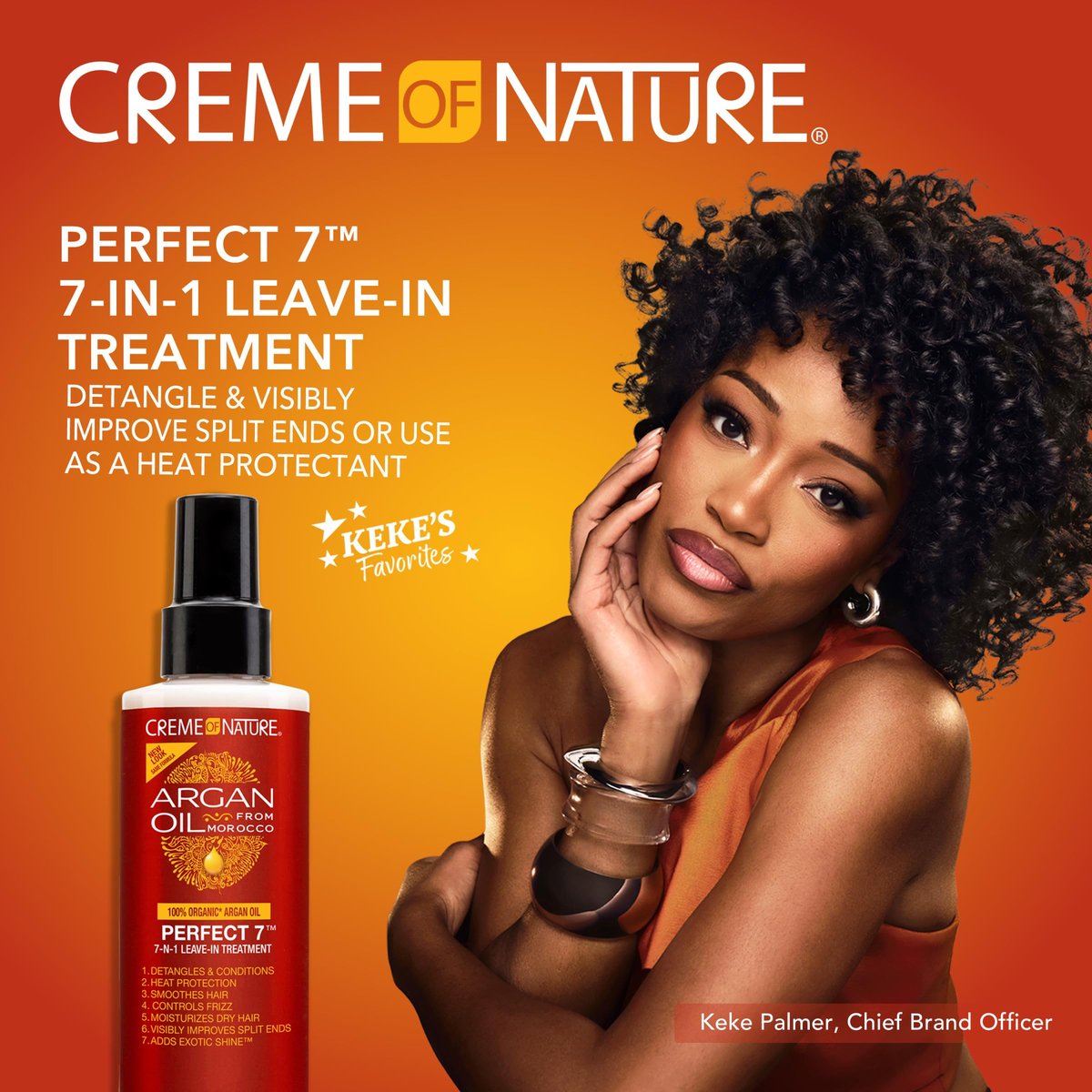 Creme of Nature Perfect 7 Leave-In Treatment 7-in-1 Spray with Argan Oil for Frizz Control, Heat Protection & Detangling - görsel 3
