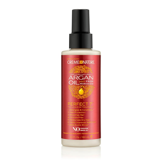 Creme of Nature Perfect 7 Leave-In Treatment 7-in-1 Spray with Argan Oil for Frizz Control, Heat Protection & Detangling