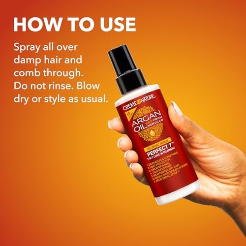 Creme of Nature Perfect 7 Leave-In Treatment 7-in-1 Spray with Argan Oil for Frizz Control, Heat Protection & Detangling - görsel 12