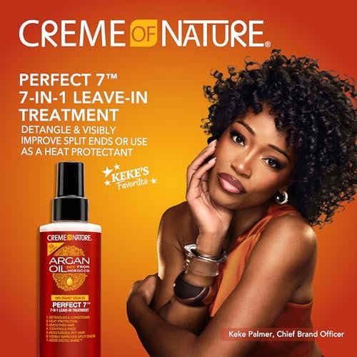 Creme of Nature Perfect 7 Leave-In Treatment 7-in-1 Spray with Argan Oil for Frizz Control, Heat Protection & Detangling - görsel 4