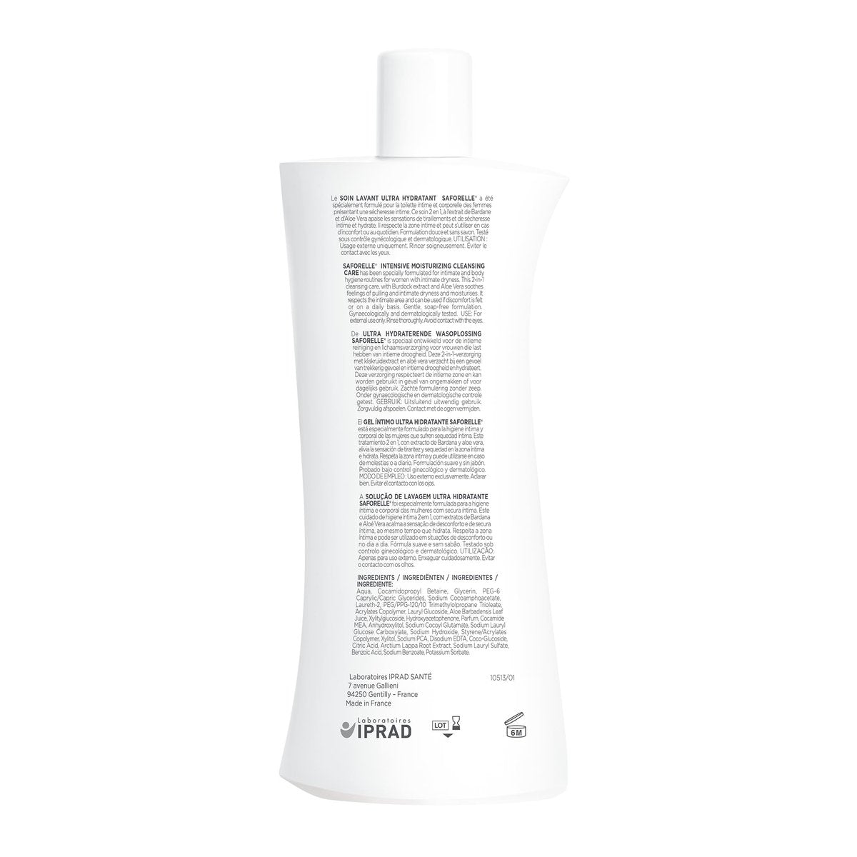 Saforelle Intensive Moisturising Cleansing Care - 500ml Gentle Body Wash for Sensitive Skin - görsel 16