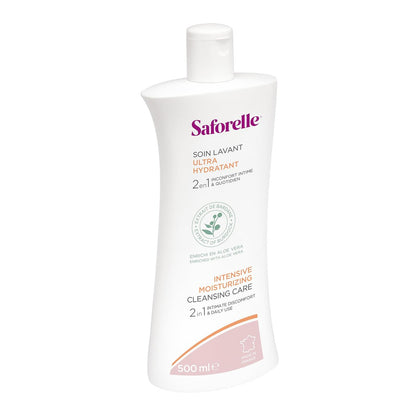 Saforelle Intensive Moisturising Cleansing Care - 500ml Gentle Body Wash for Sensitive Skin