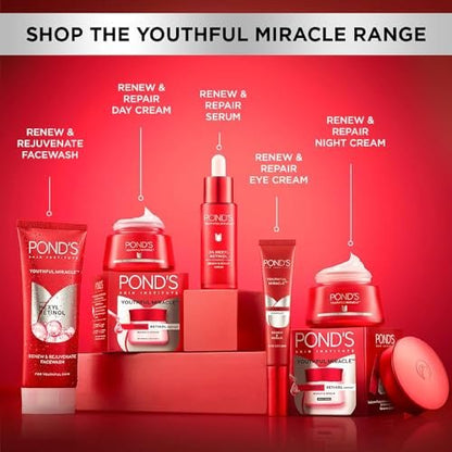 Pond's Age Miracle Youthful Glow Day Cream with 10% Retinol & Collagen B3 Complex, 12g
