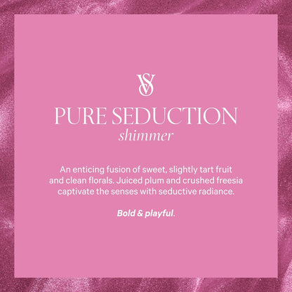 Victoria's Secret Pure Seduction Shimmer Body Spray for Women - 8.4 oz - Juiced Plum & Crushed Freesia