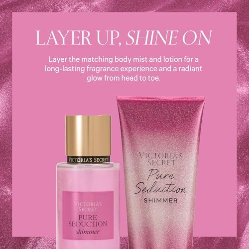 Victoria's Secret Pure Seduction Shimmer Body Spray for Women - 8.4 oz - Juiced Plum & Crushed Freesia - görsel 7
