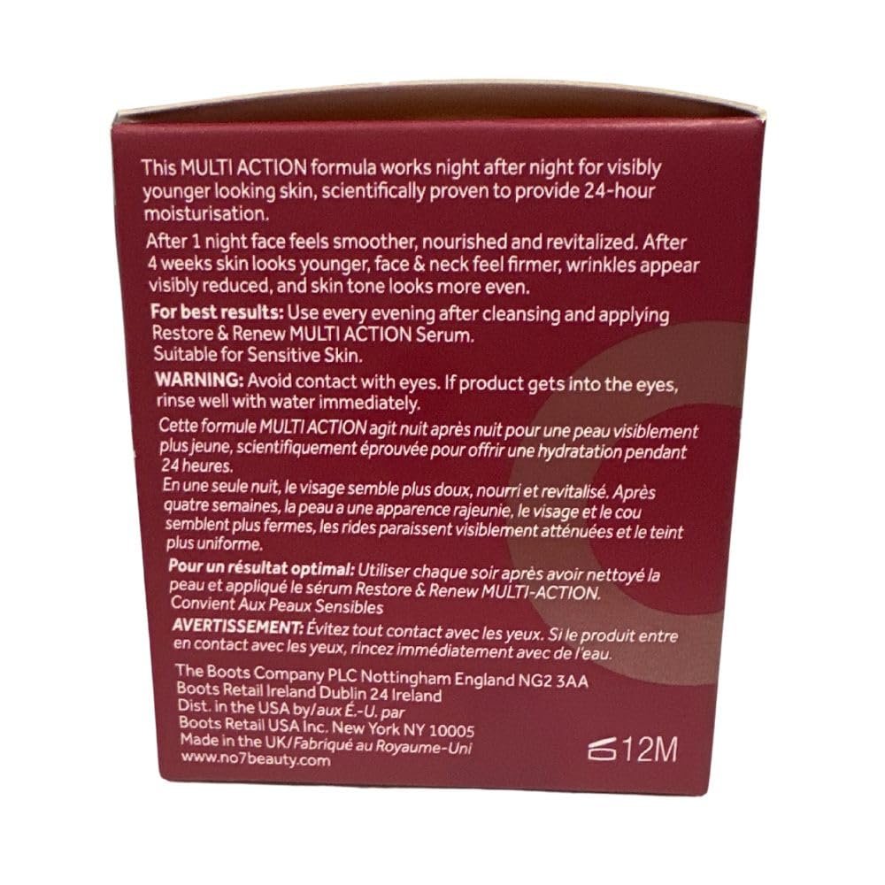 No7 Restore and Renew Night Cream - 1.6 oz - Boots Avelisse