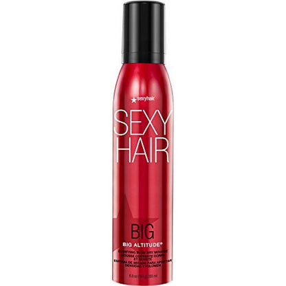 SexyHair Big Altitude Bodifying Blow Dry Mousse – 6.8 oz – Volumizing & Humidity-Resistant Styling Mousse with Thermal Protection