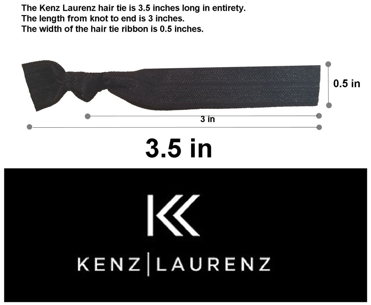 Kenz Laurenz Ribbon Hair Ties - Neutral Tones 10 Pack | Gentle Nylon/Spandex Blend - görsel 6