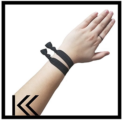 Kenz Laurenz Ribbon Hair Ties - Neutral Tones 10 Pack | Gentle Nylon/Spandex Blend - görsel 11