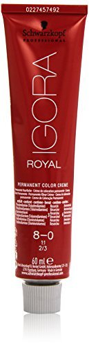 Schwarzkopf IGORA ROYAL 8-0 Light Blonde Natural Permanent Hair Color 60 ml