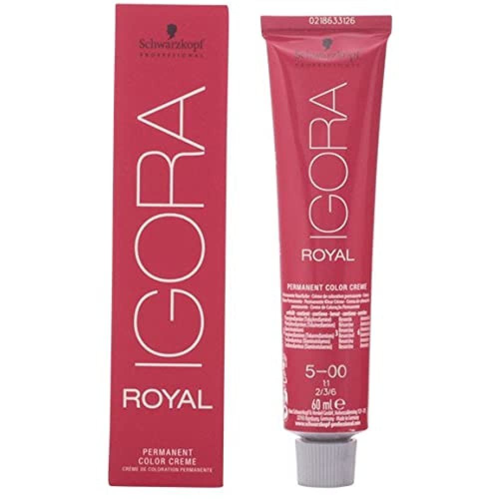 Schwarzkopf Professional Igora Royal Permanent Hair Color 5-00 Light Brown Natural Extra 60ml - görsel 1