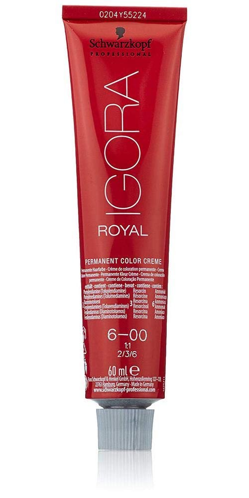 Schwarzkopf Igora Royal 6-00 Dark Blonde Permanent Hair Color - 60 ml - görsel 5