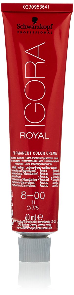 Schwarzkopf Professional Igora Royal Permanent Hair Color 8-00, 2.02 oz Avelisse