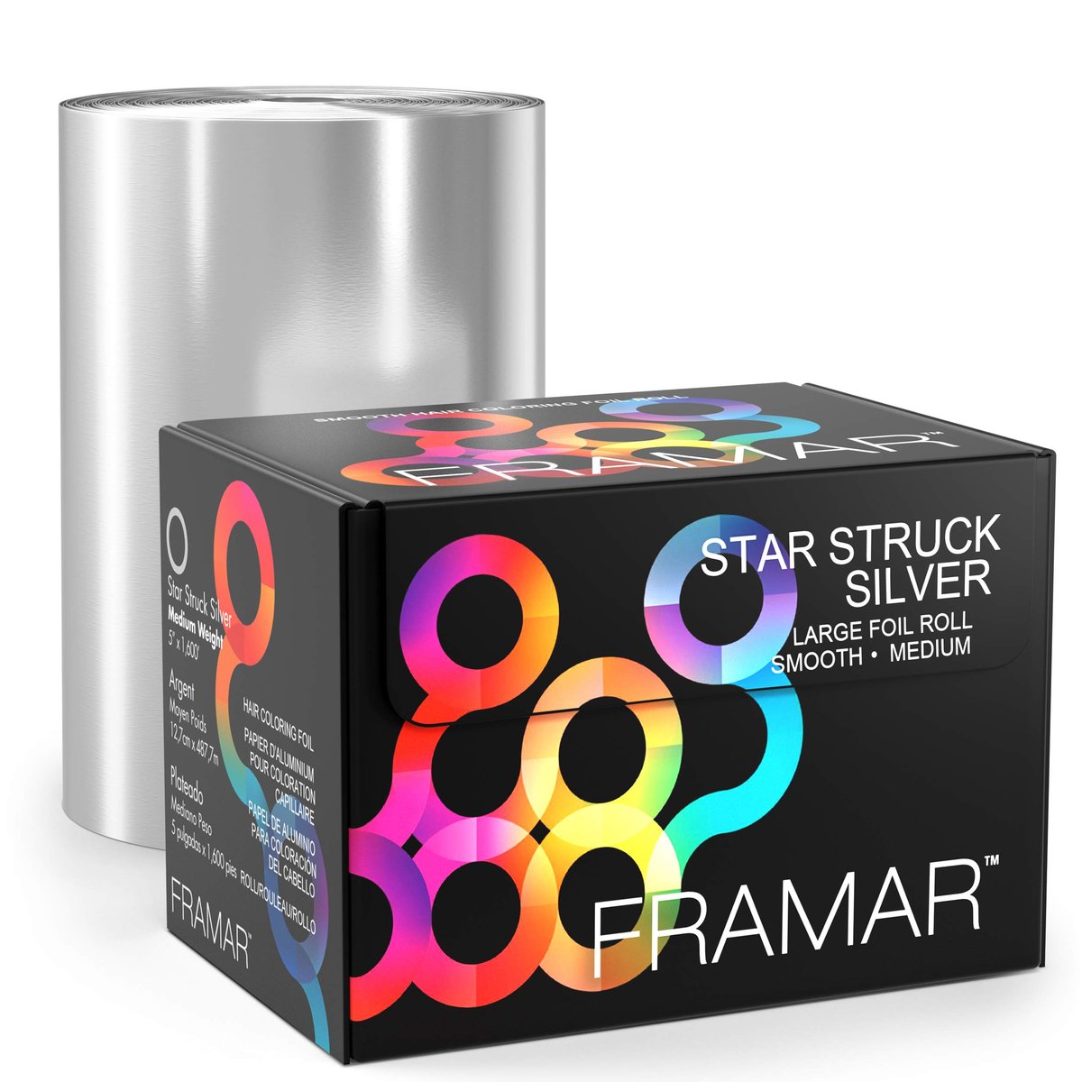 FRAMAR Large Silver Hair Foil – 1600 ft Salon Foil for Highlighting Long Hair, Smooth Aluminum Foil, Customizable Length Avelisse