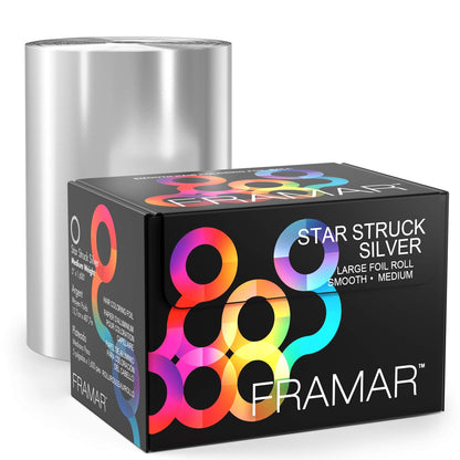 FRAMAR Large Silver Hair Foil – 1600 ft Salon Foil for Highlighting Long Hair, Smooth Aluminum Foil, Customizable Length Avelisse